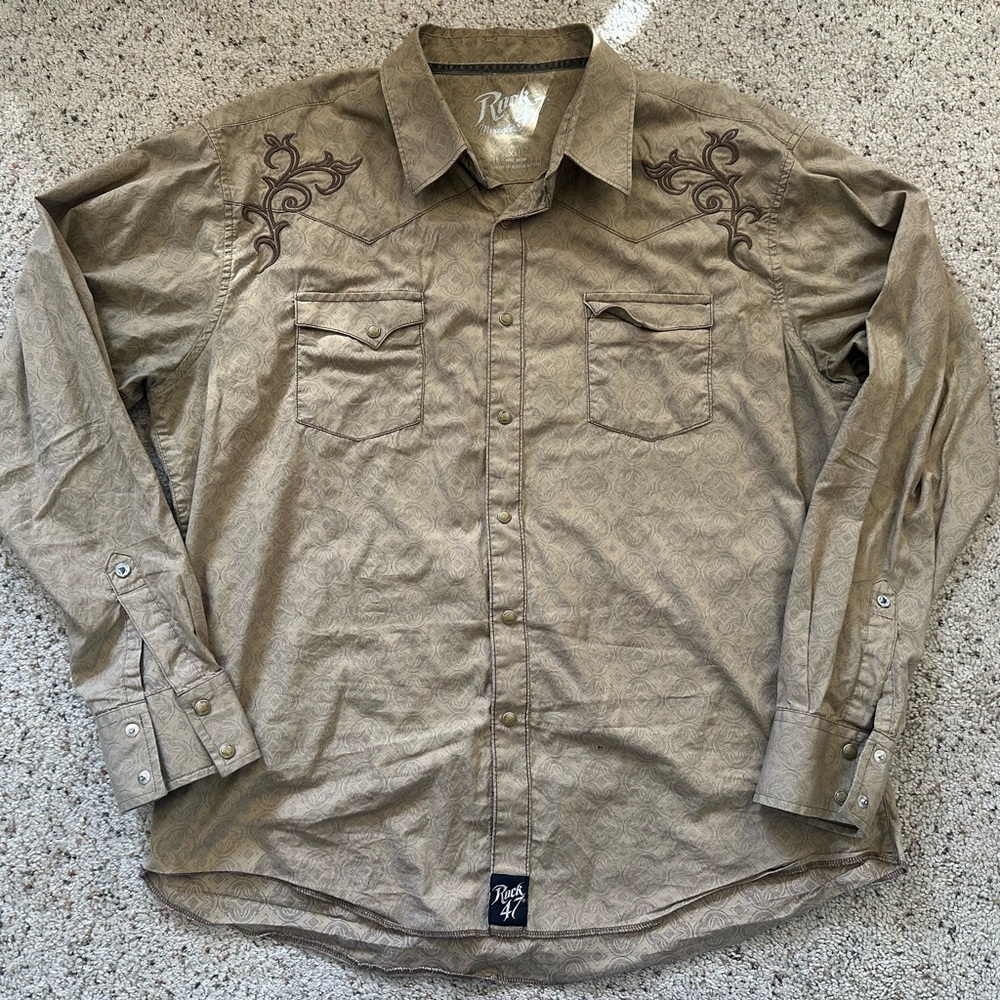 Men’s WRANGLER ROCK 47 Button Up XXL